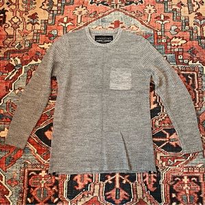 Narrows - waffle knit sweater, side zips at the bottom